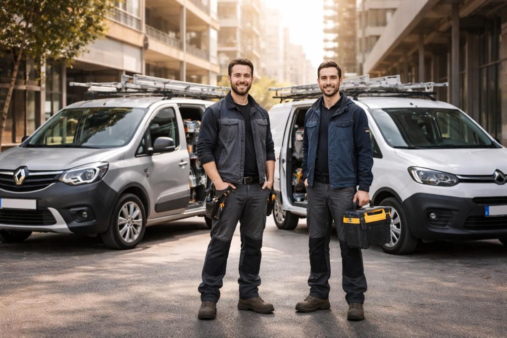 services de chauffeurs professionnels dédiés aux artisans, avec des véhicules renault kangoo et citroën berlingo parfaitement équipés pour répondre à tous vos besoins.