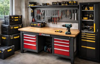 découvrez comment équiper efficacement votre atelier avec un établi facom robuste, un rangement stanley pratique et une perceuse makita performante pour tous vos projets.